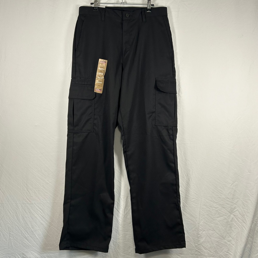 Genuine‎ Dickies Cargo Pant Mens 32x32 Black New Flex Regular Fit Straight Leg